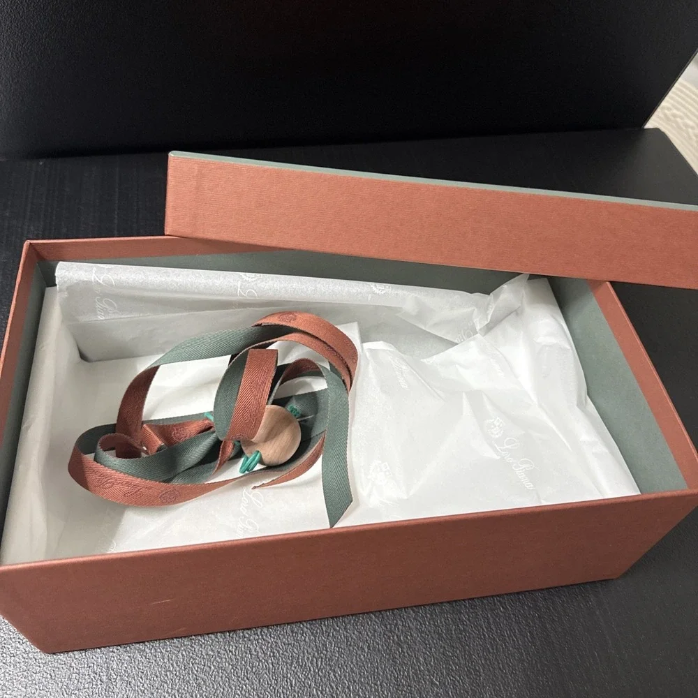 Authentic Loro Piana Empty Shoe Gift Storage Box w Booklet  7